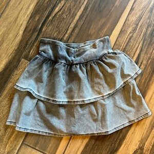 Gray Ruffled Skirt